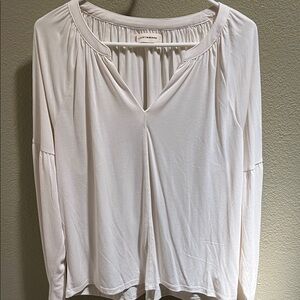 Lucky Brand Cream Long Sleeve Blouse